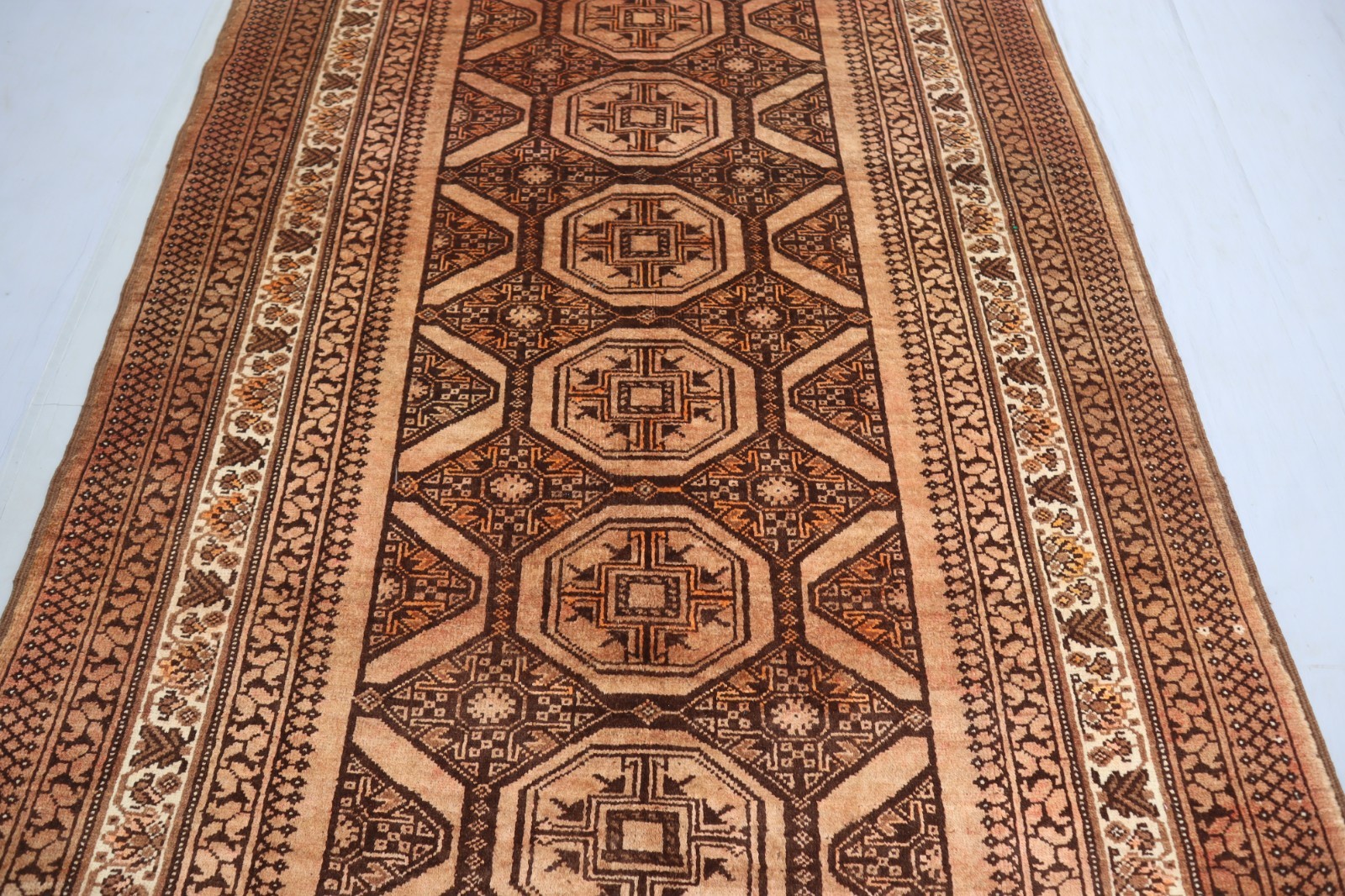 5’0x9’0 ft Large Runner Rug, Antique Afghan Handmade Geometric Rug, Kitchen Rug