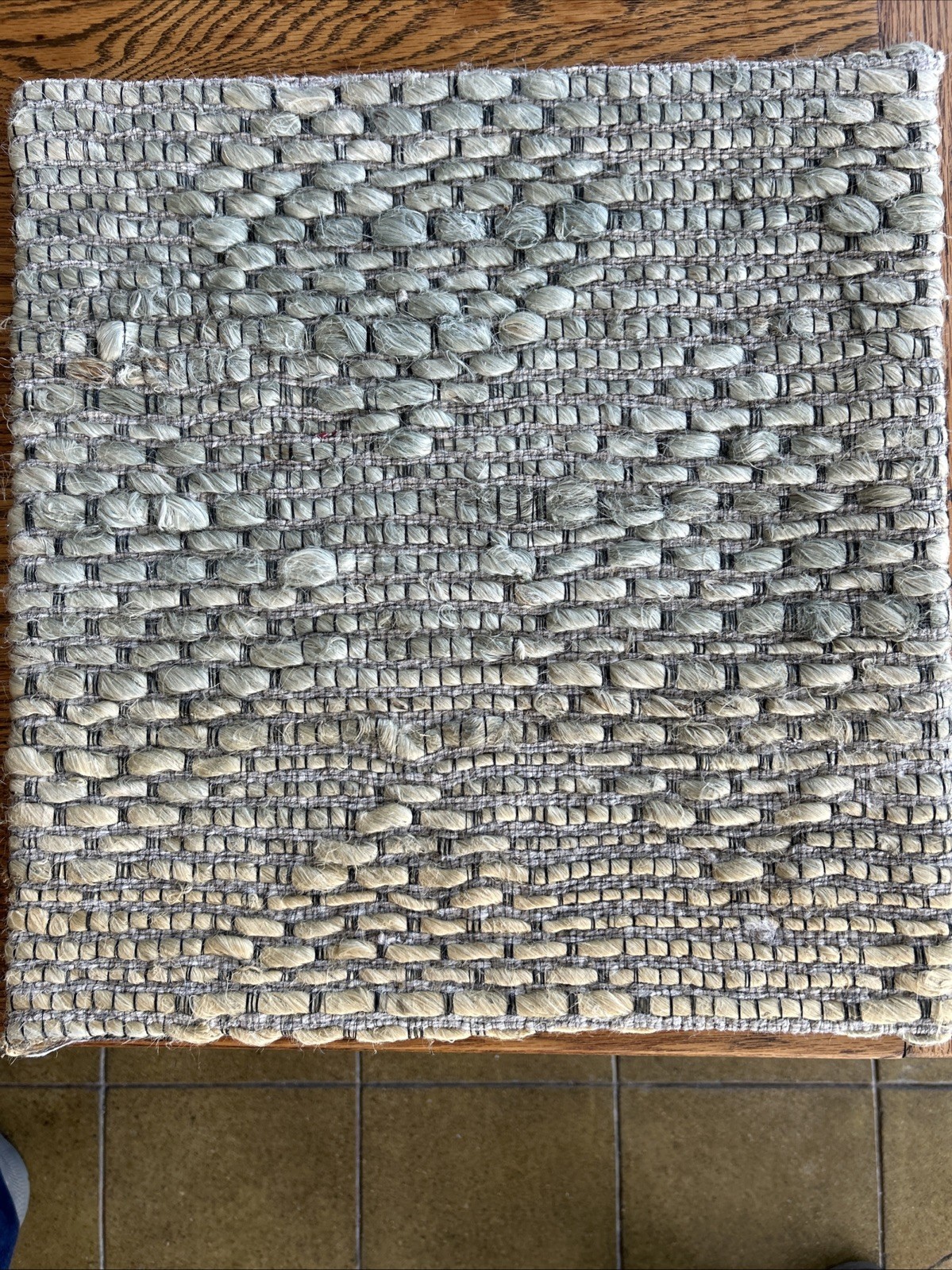 Surya Trace Rug 17” X 17.5” Brown And Green Weave 100% Jute Face New