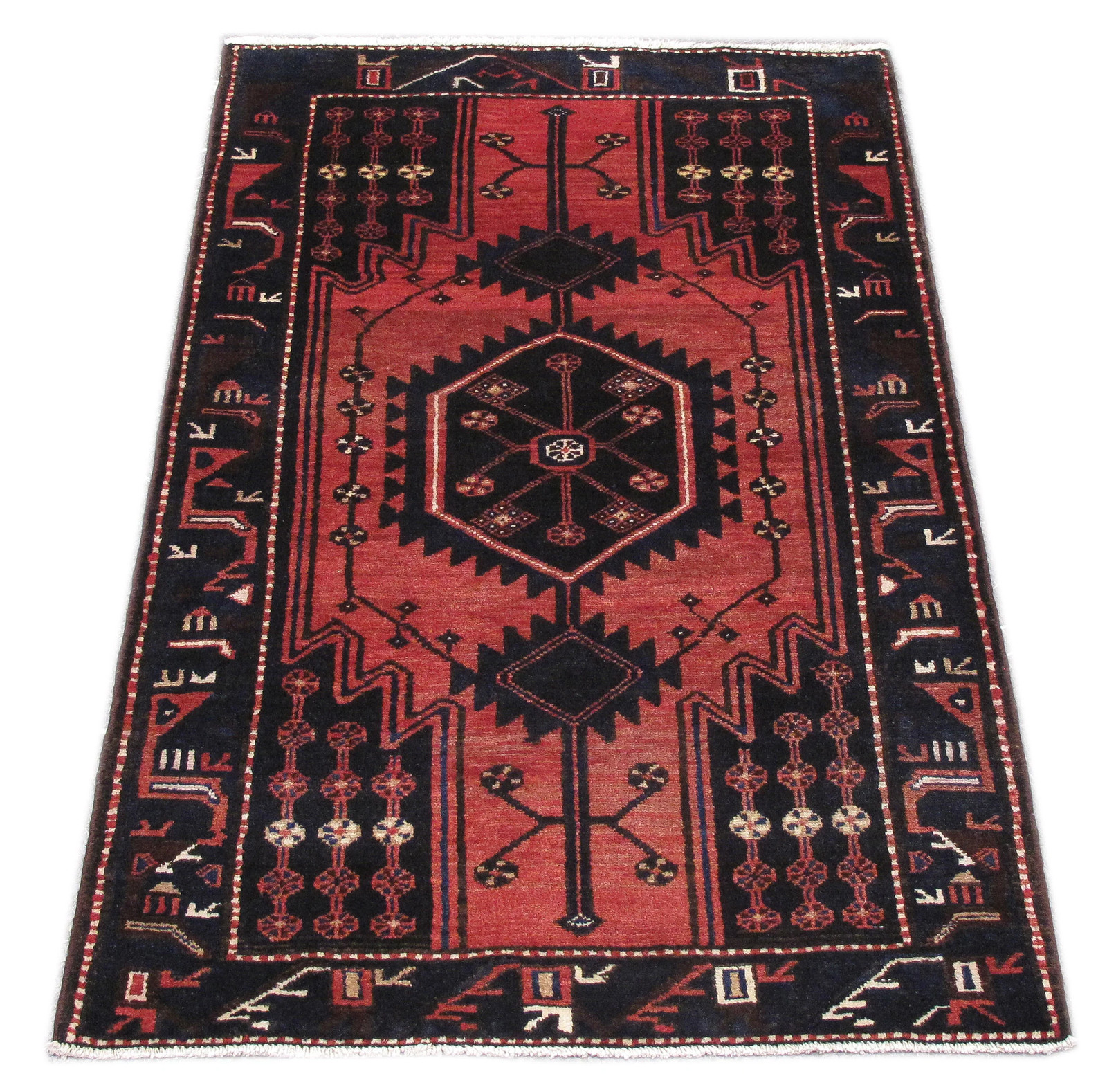 3.5 x 5 Perrsian Tribbal Dark Colors Hamadan #PIX-82663