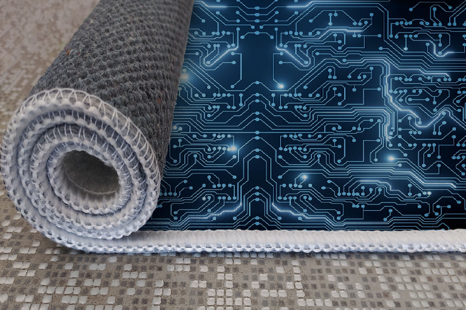 Seamless Circuit Board Rug, Electronic Circuit Pattern, Electronic, Circuit Boar