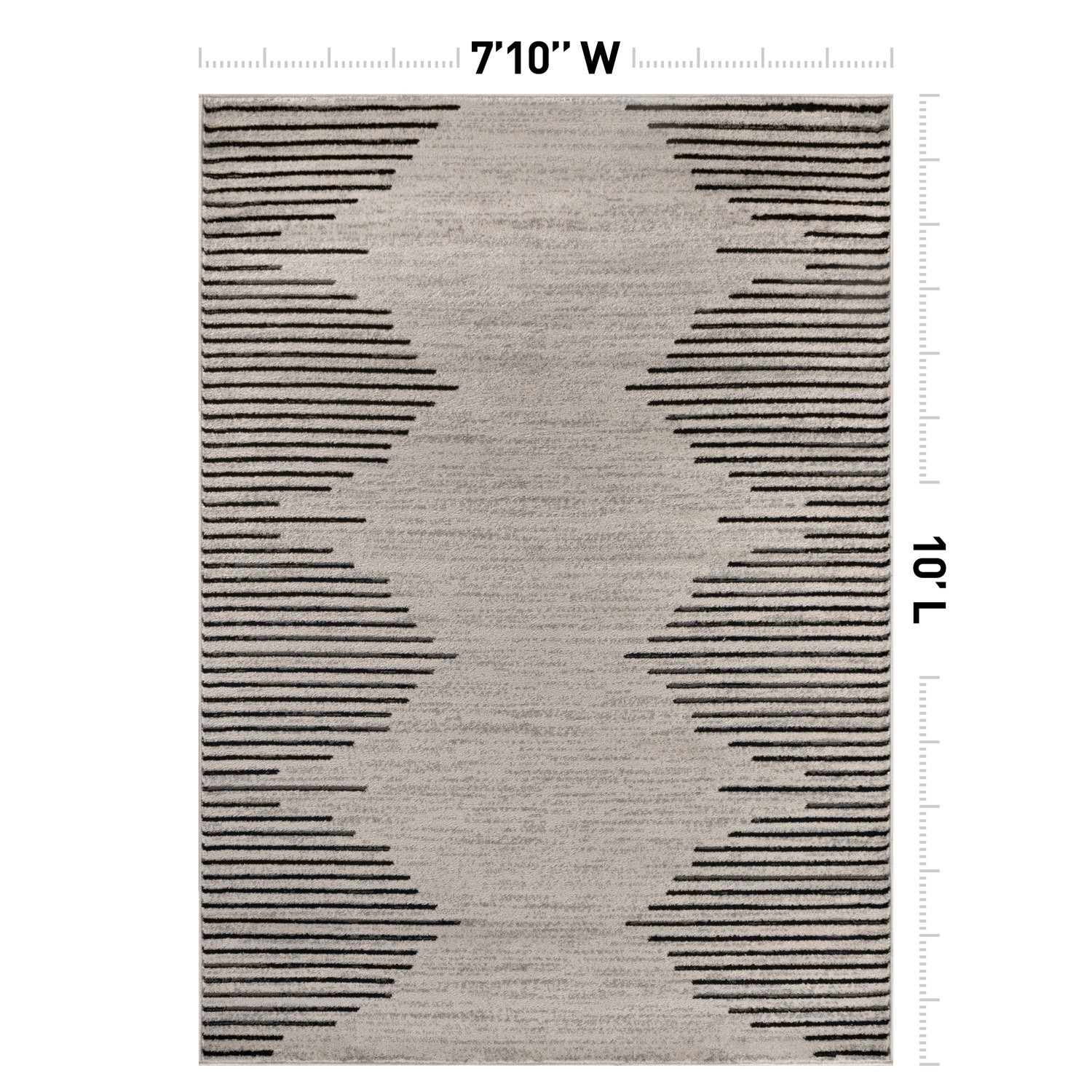 Rugshop Area Rugs Bohemian Stripe Rugs for Living Room Cream Rugs for Sale 8X10