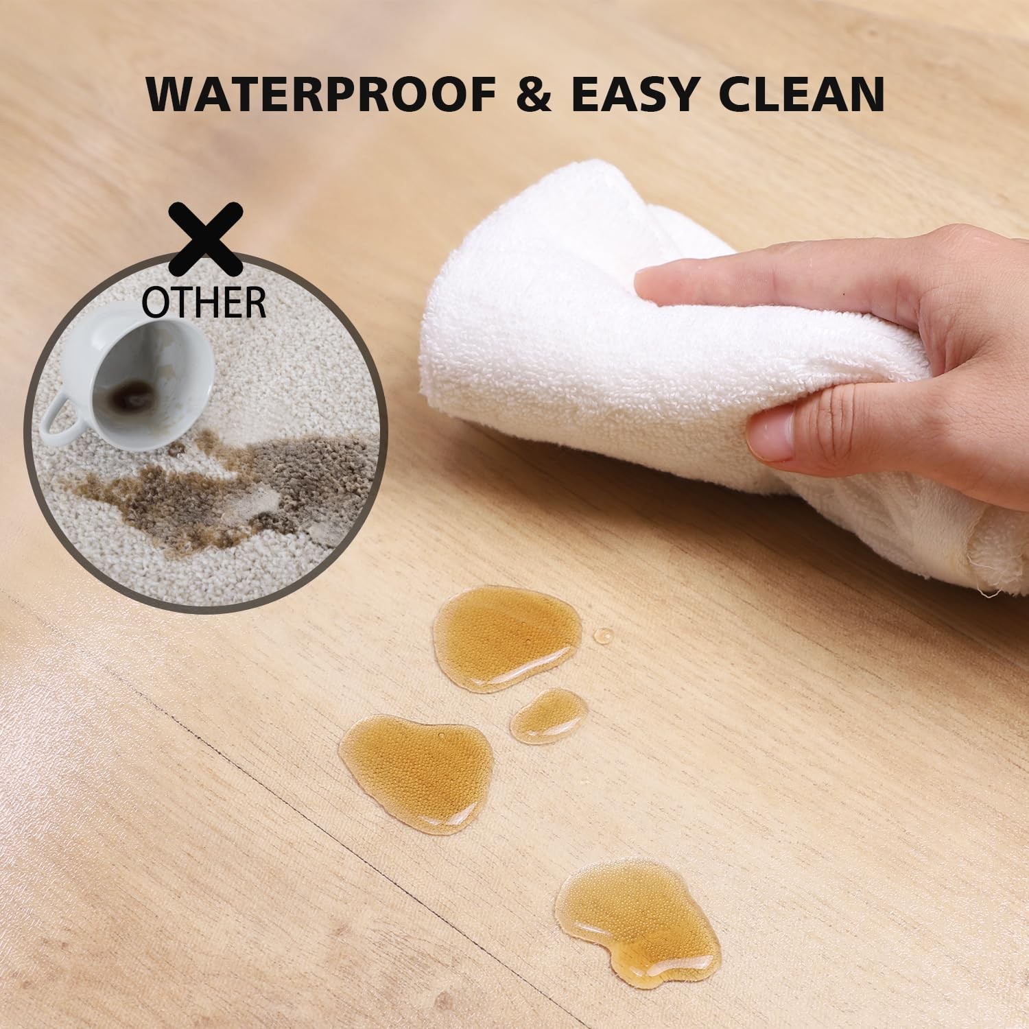 Furkit Clear Floor Mat For Home 58 Large Non-Slip Plastic Rug For Under Kitchen