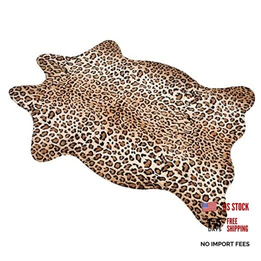 Leopard Rug Cheetah Print Rugs Western Decor for Living Room Bedroom Faux
