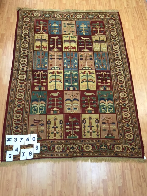 6’4″ x 8’6″ New Turkish Kilim Sumak Oriental Rug – Hand Made – 100% Wool