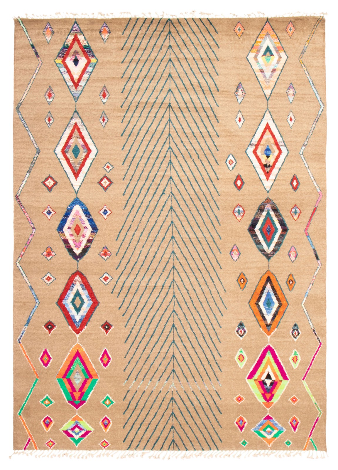 Hand Knotted Area Rug 9’0″ x 12’7″ Traditional Oriental Wool Carpet