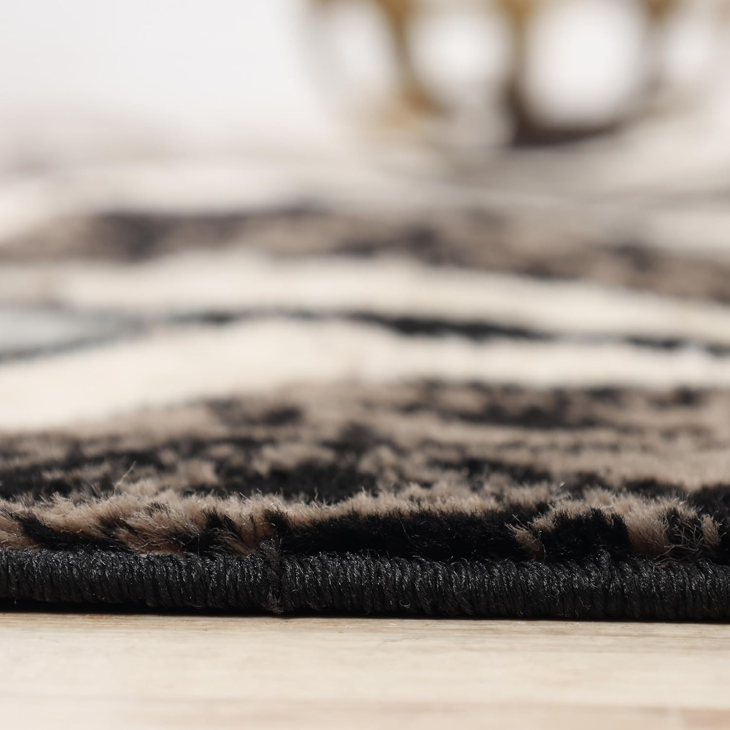 Modern Geometric Trellis Area Rug, 8′ x 10′, Jute Backed, Chocolate