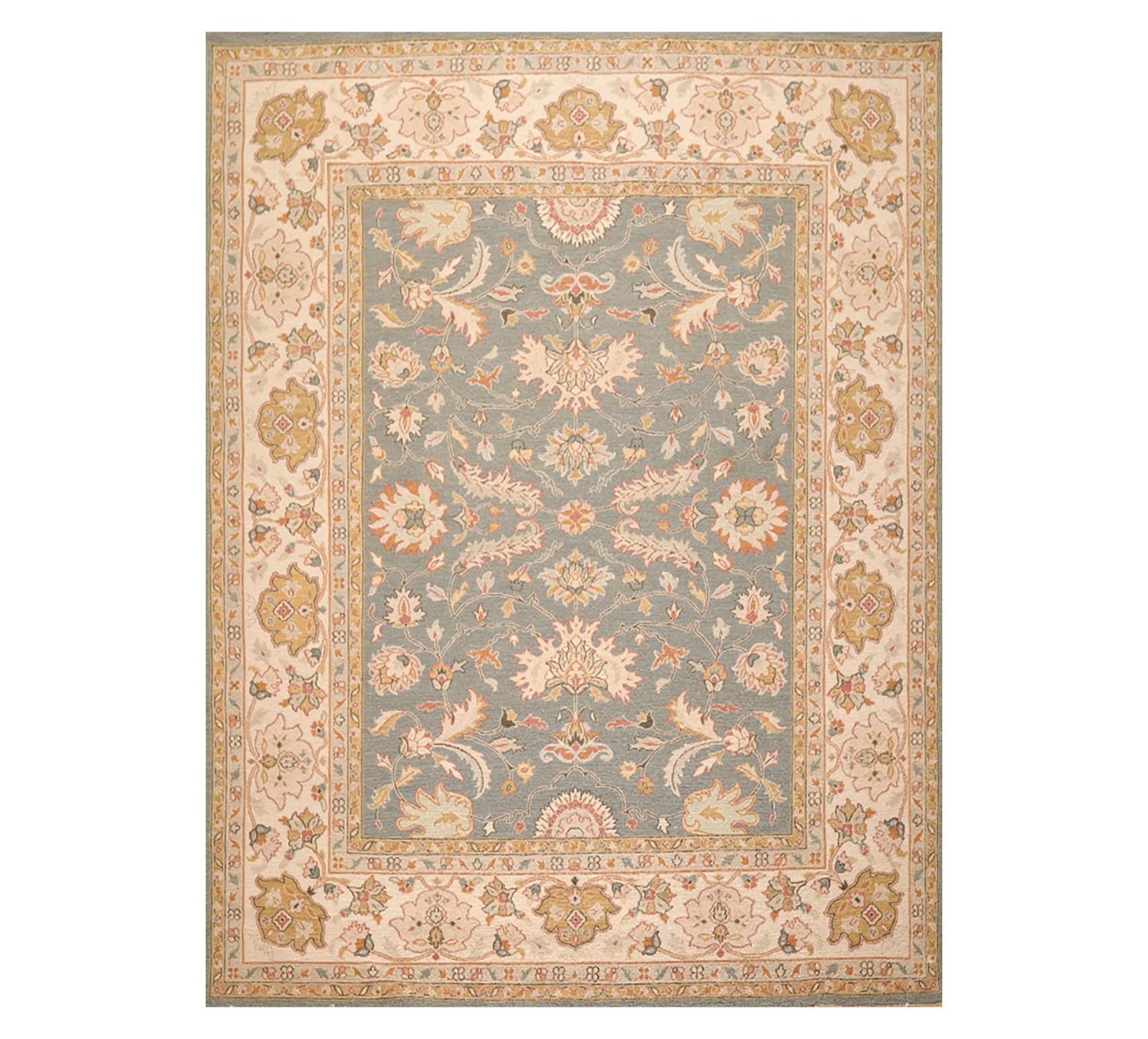 8′ x 9’10” Nourison Nourmak Hand Knotted 100% Wool Area Rug Slate Flatpile