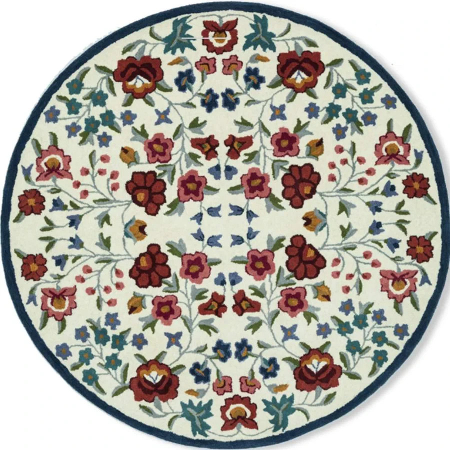 New Hand Tufted Nz Wool Rug Color Multi Flower Handmade Luxury Design Carpet Rug