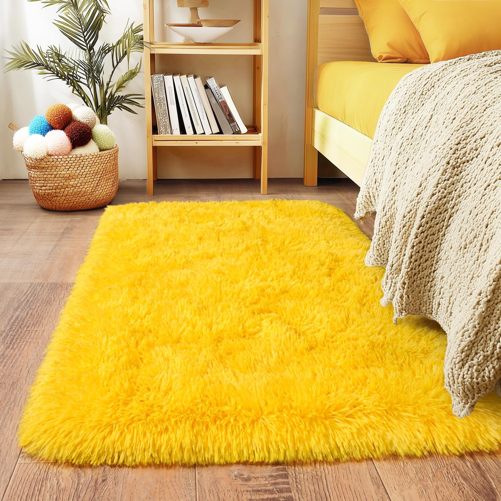 2×3 Small Rugs for Bedroom, Soft Fluffy Shaggy Bedside Area Rugs for Living R…