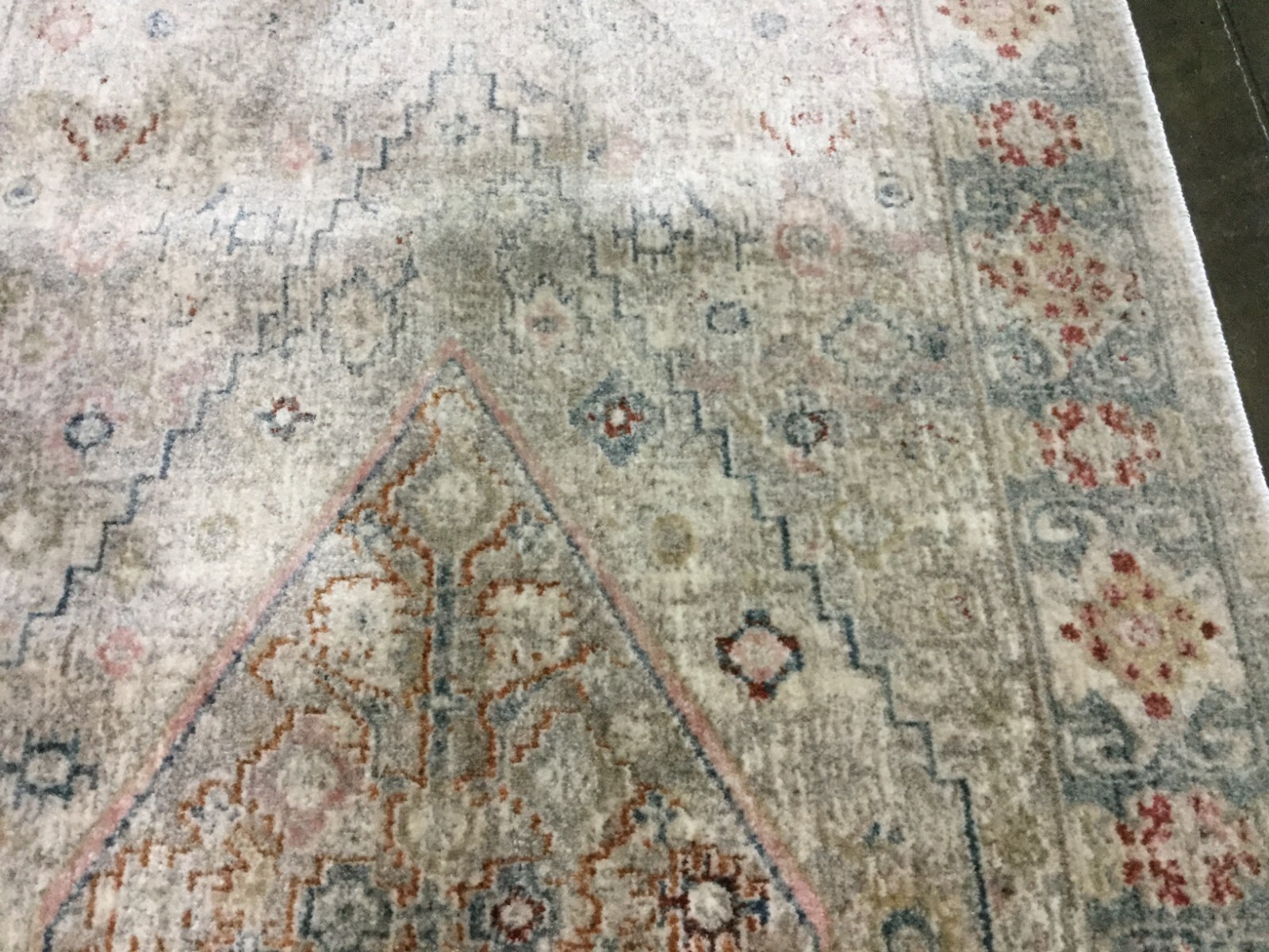 GREY / BLUE 2′-2″ X 10′ Stained Rug, Reduce price 1172656484 KRA662F-210