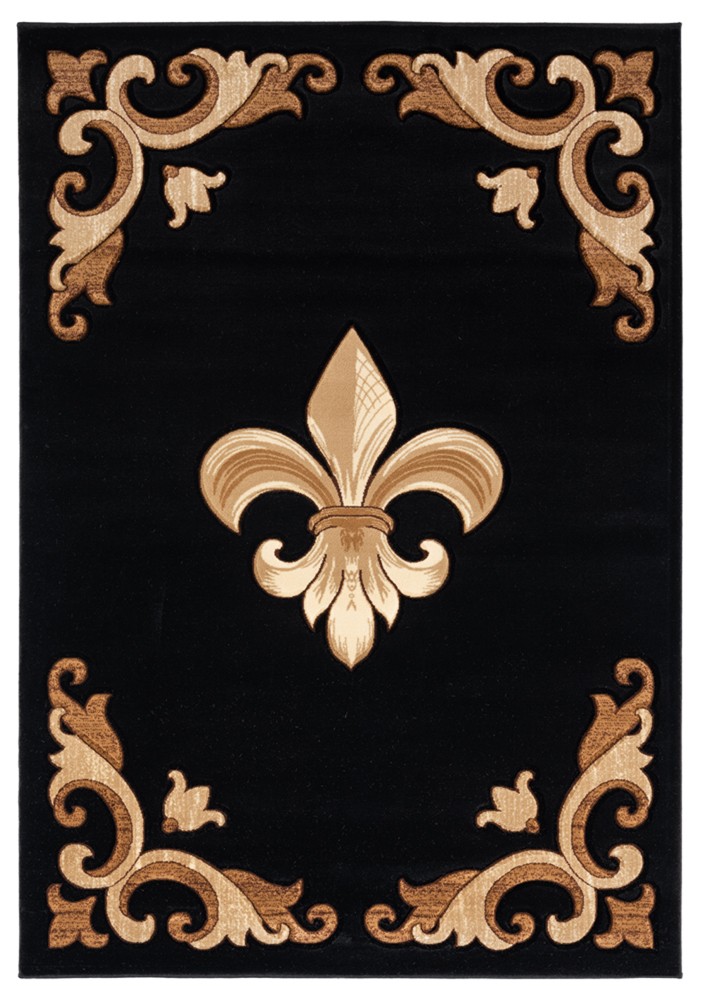 2×3 United Weavers Black Floral Petals Door Mat 2050 11770 – Aprx 1′ 10″ x 2′ 8″