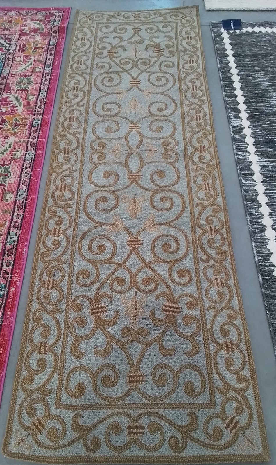 LIGHT BLUE 2′-6″ x 8′-0″ Back Stain Rug, Reduced Price 1172775638 HK11L-28