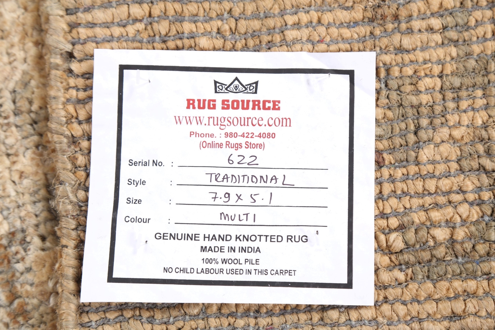 Luxury Hand-Knotted Modern Accent Rugs 5×8 ft