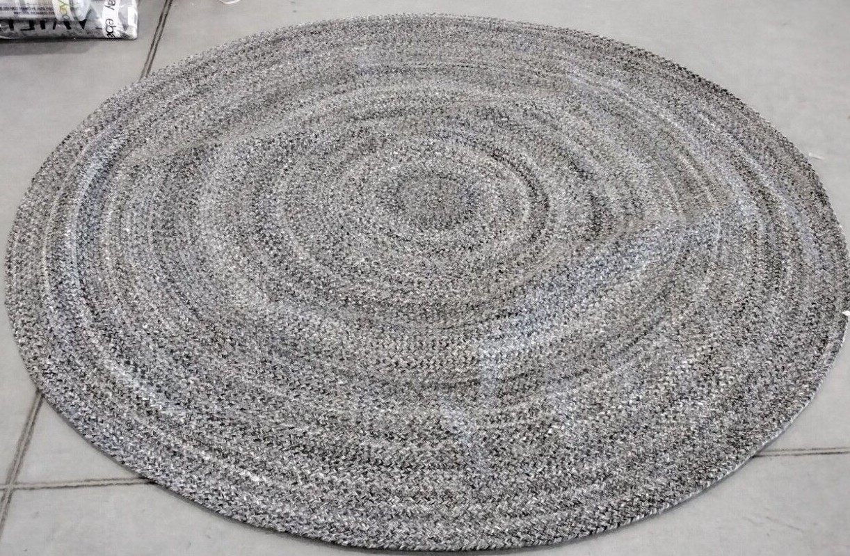 CHARCOAL 7′ X 7′ Round Back Stain Rug, Reduced Price 1172717408 BRD851H-7R