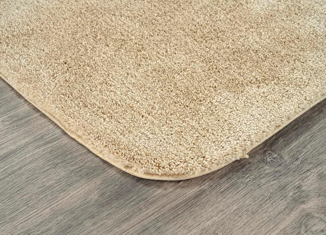 Finest Luxury Neutral Linen 24 In. X 40 In. Ultra Plush Washable Bath Rug -Soft,