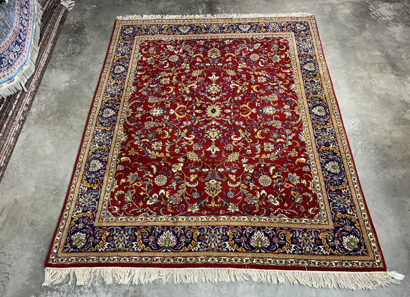 7’11″x9’7″ Hand-Knotted 100% Wool Pile Qume Rug