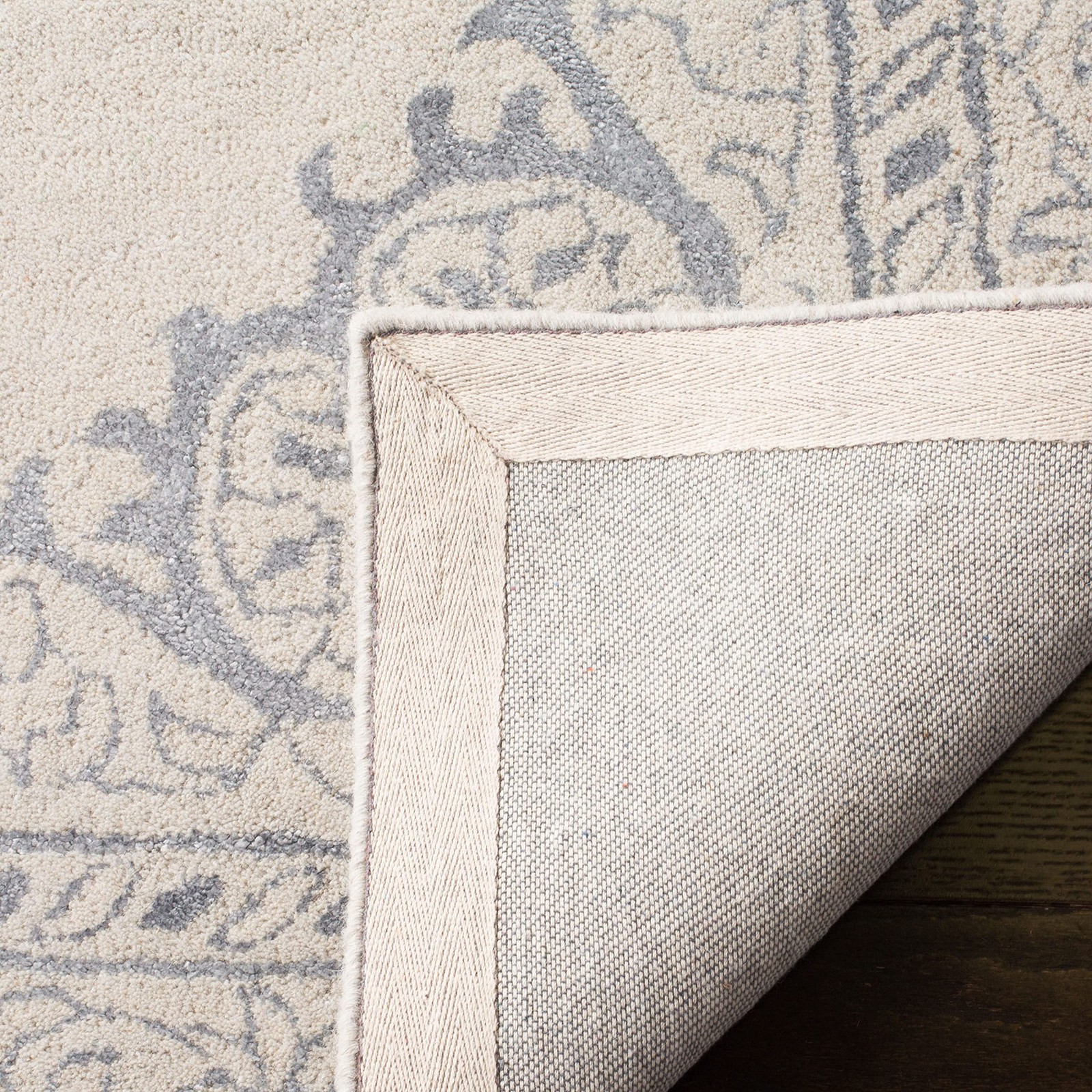 Glamour Collection 2′ x 3′ Light Grey GLM533A Handmade Premium Wool & Viscose…