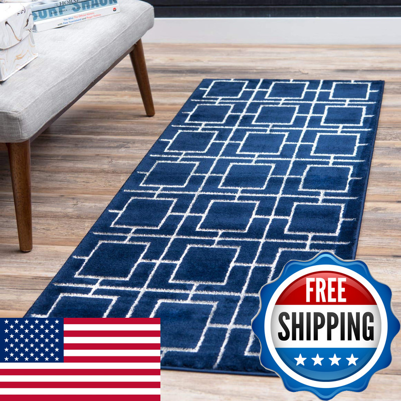Unique Loom Marilyn Monroe Glam Collection Area Rug – Deco 2X 6 1 Runner Navy