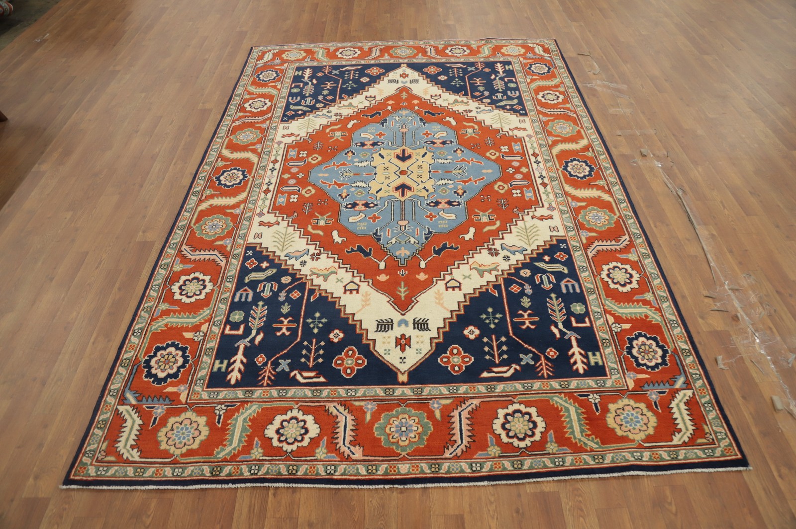 Oriental Area Rug 6×9 Vegetable Dye Geometric Hand-knotted Wool for Any Room