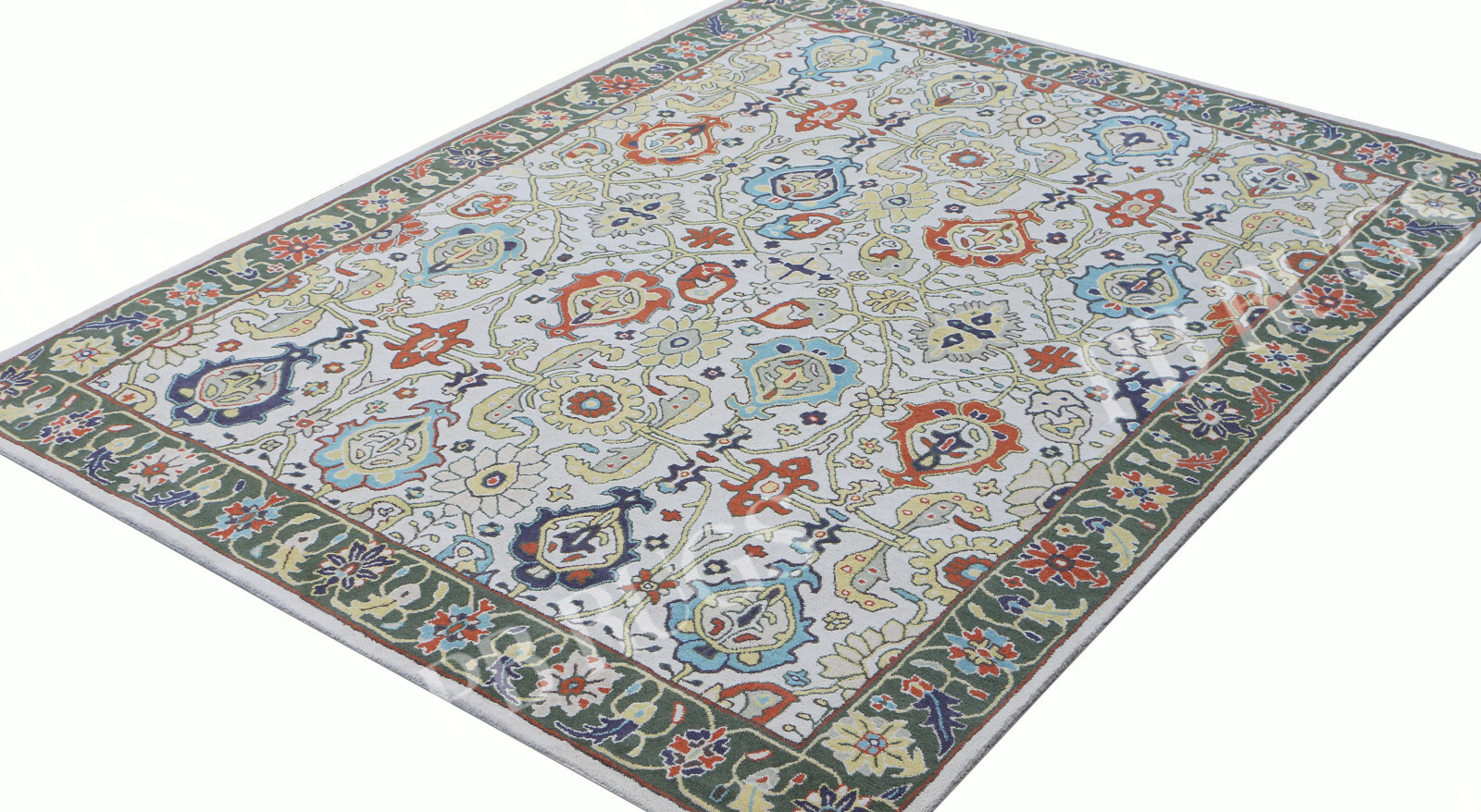 Catherine Multi Beige tradition and modernity Handmade Woolen Area Rug