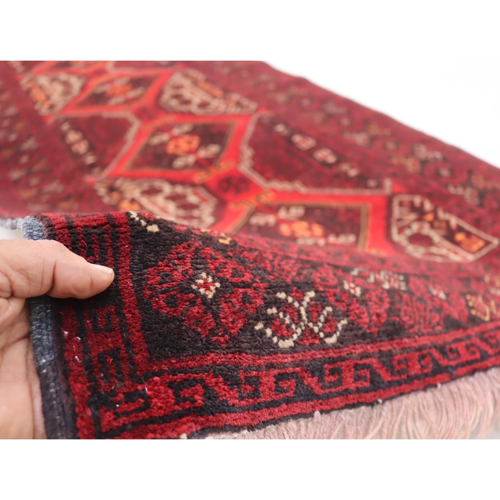 2’4×10’6 Ft Afghan Bukhara Antique Runner Rug ,High Quality Wool Rug ,