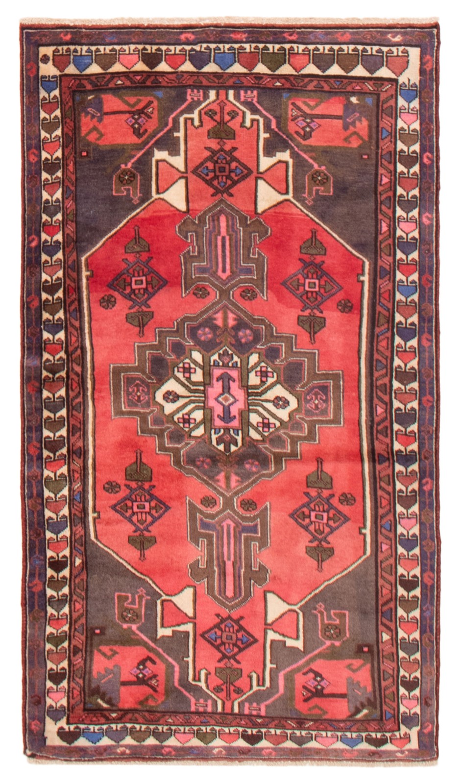 Traditional Vintage Hand-Knotted Area Rug 3’7″ x 6’2″ Oriental Wool Carpet