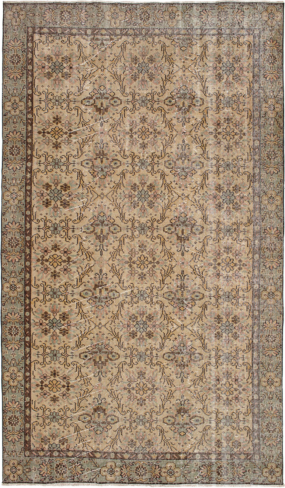 Vintage Traditional Hand-Knotted Area Rug 5’6″ x 9’6″ Oriental Wool Carpet