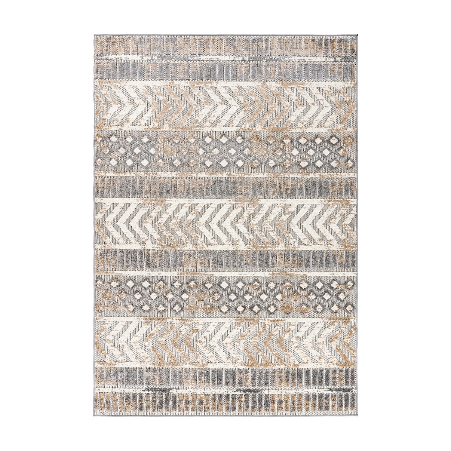Rugshop Outdoor Carpet Rug Distressed Geometric Indoor Outdoor Rugs Patio Rugs
