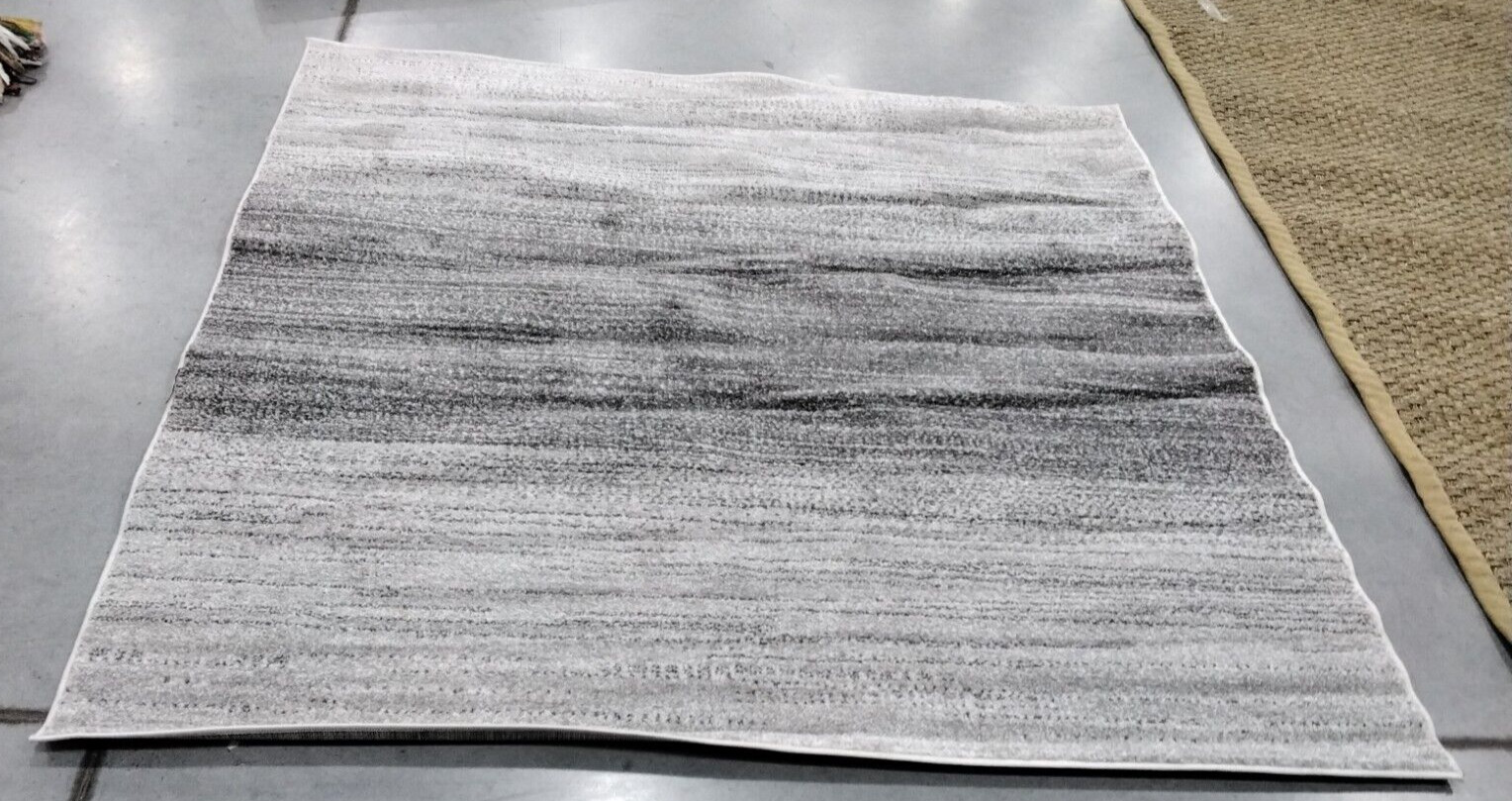 GREY 6′ X 6′ Square Damaged Binding Rug, Reduced Price 1172733682 ADR142F-6SQ