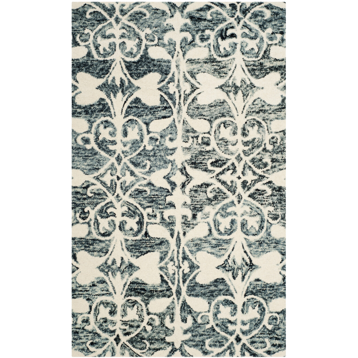 SAFAVIEH Chatham CHT765D Handmade Charcoal / Ivory Rug