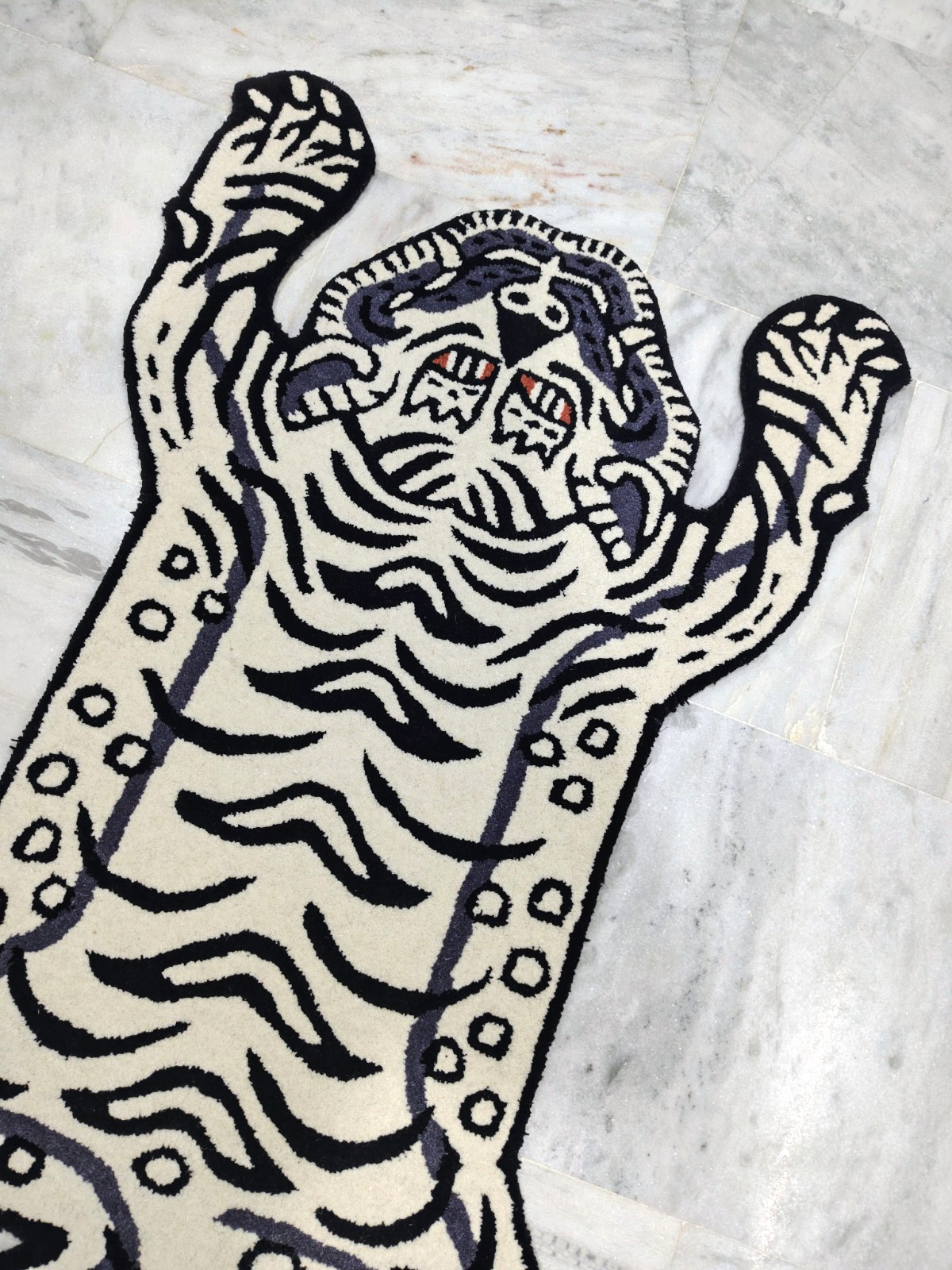 Tibetan Tiger Rug 2×3 3×5 ft Handmade Wool Tiger Skin Home Decor Rug & Door Mats