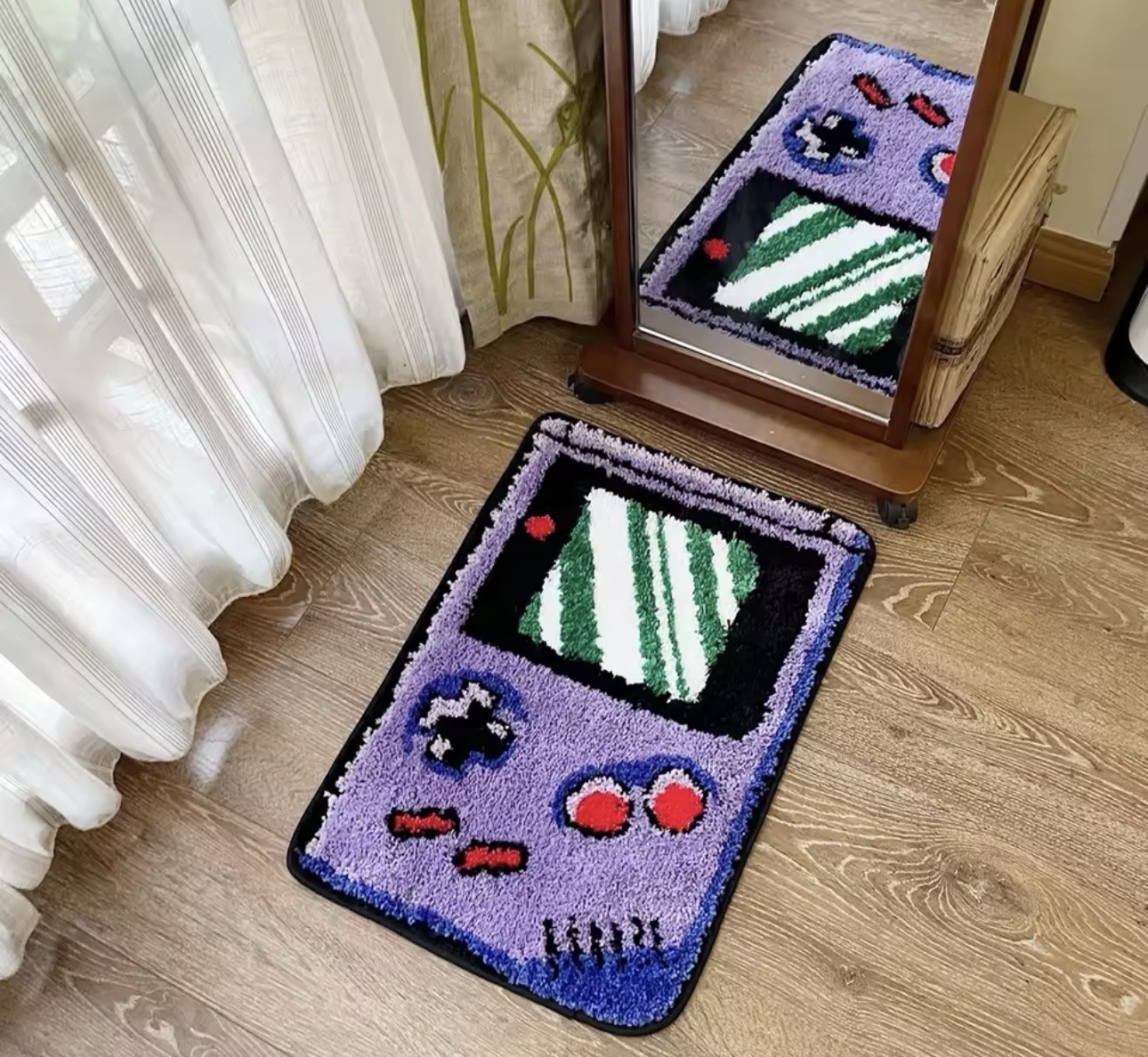 LAKEA Handheld Game Rug – Tufted Flocking Carpet, Anti-Slip GameRoom Decor Mat