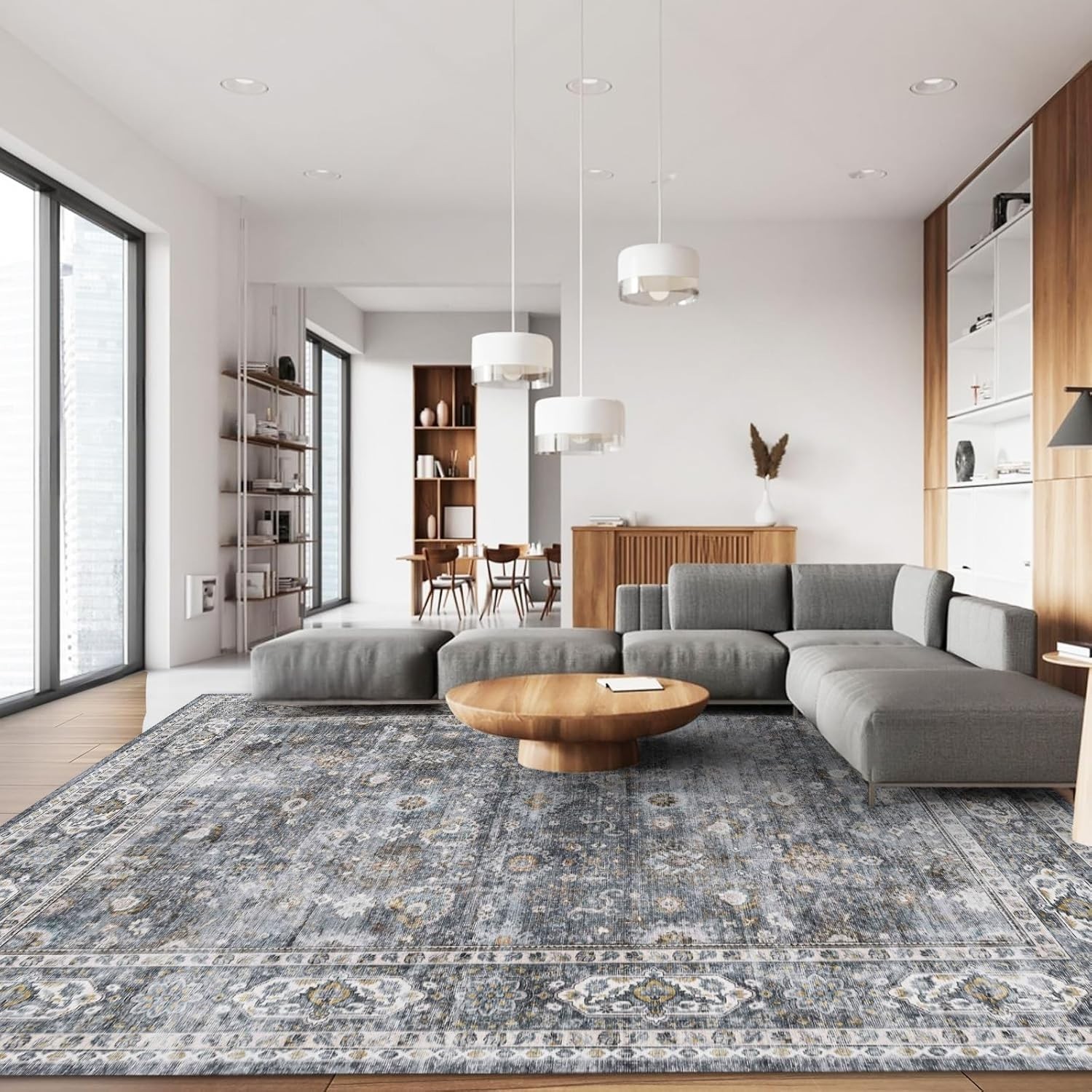 Large Living Room Area Rug – Soft & Non-Shedding