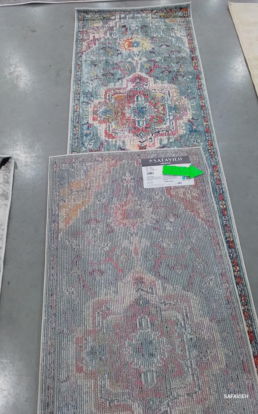 TEAL / ORANGE 2′-2″ x 21′-0″ Damaged Rug, Reduced Price 1172781407 CRS501J-221