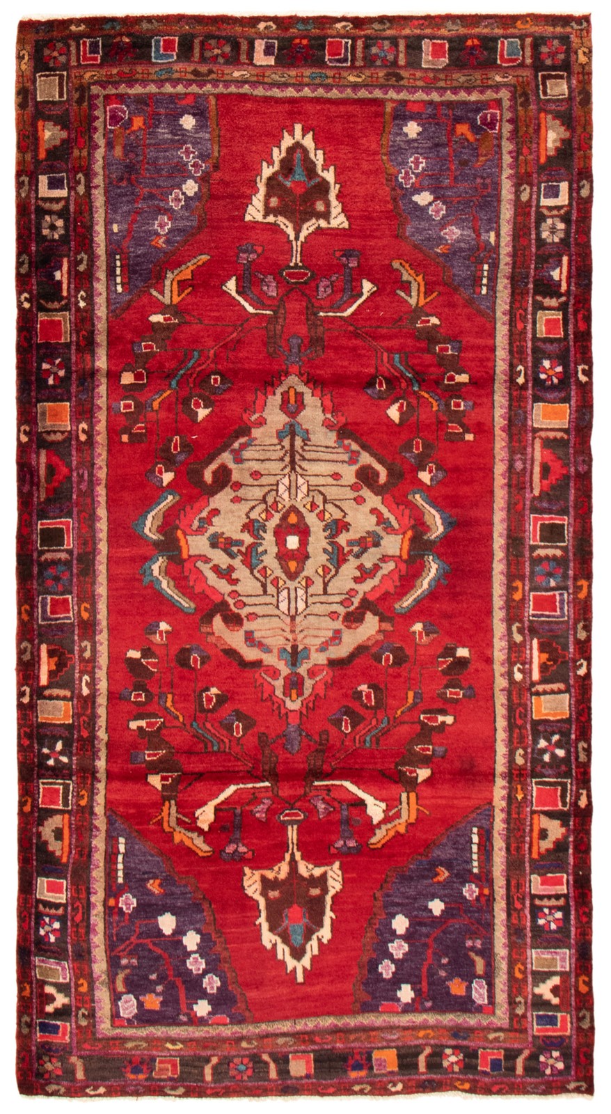 Vintage Traditional Hand-Knotted Area Rug 5’1″ x 9’6″ Oriental Wool Carpet