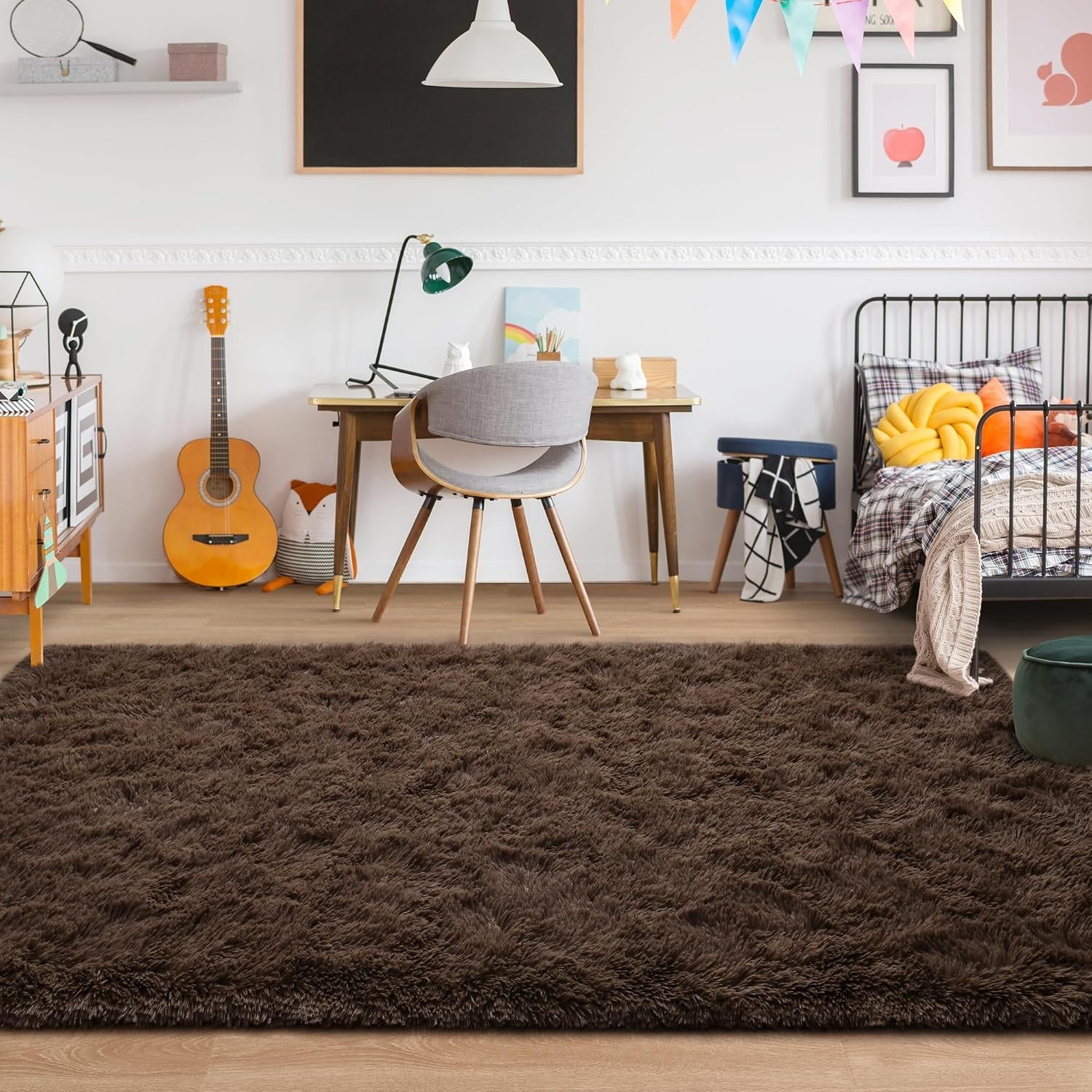 Soft Fluffy Area Rugs for Bedroom Kids Room Plush Shaggy Nursery Rug Furry Th…
