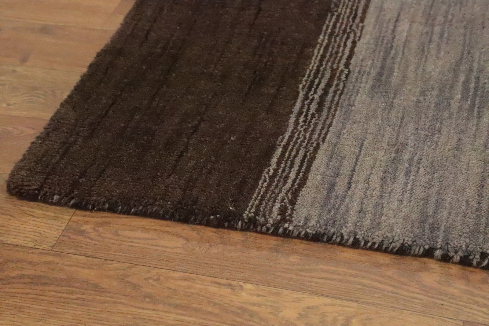 Striped High-quality Hand-woven Wool Rug Durable Gabbeh Rug 6×8 ft
