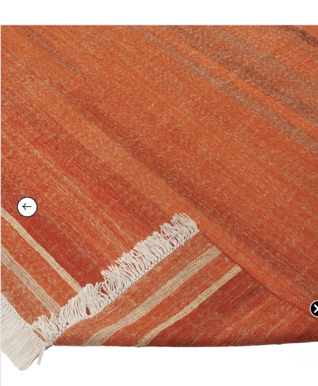 Orange Wool Kilim Oriental Area Rug 10’11×14’ Hand Woven