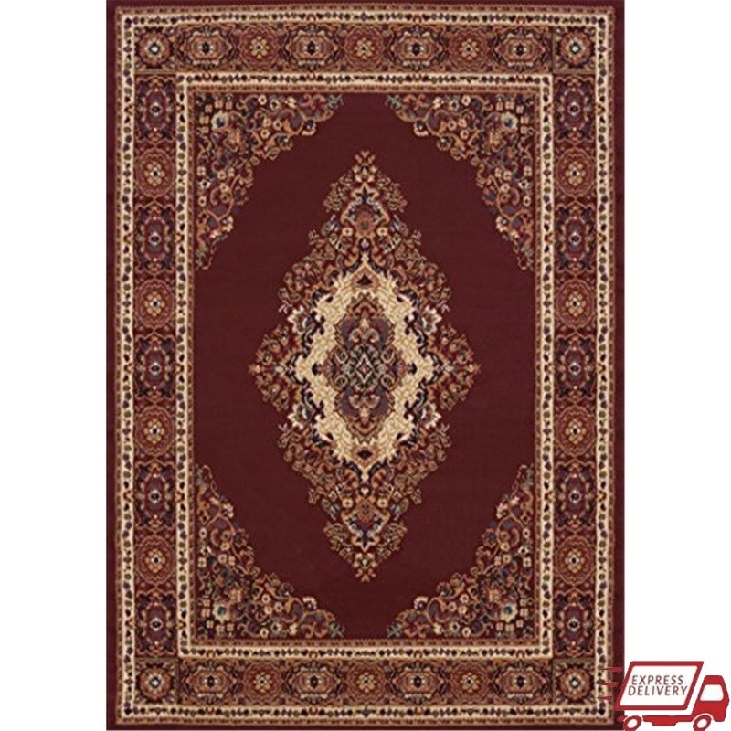 Oriental Medallion Accent Rug Stain Resistant Indoor Flooring Machine Made New