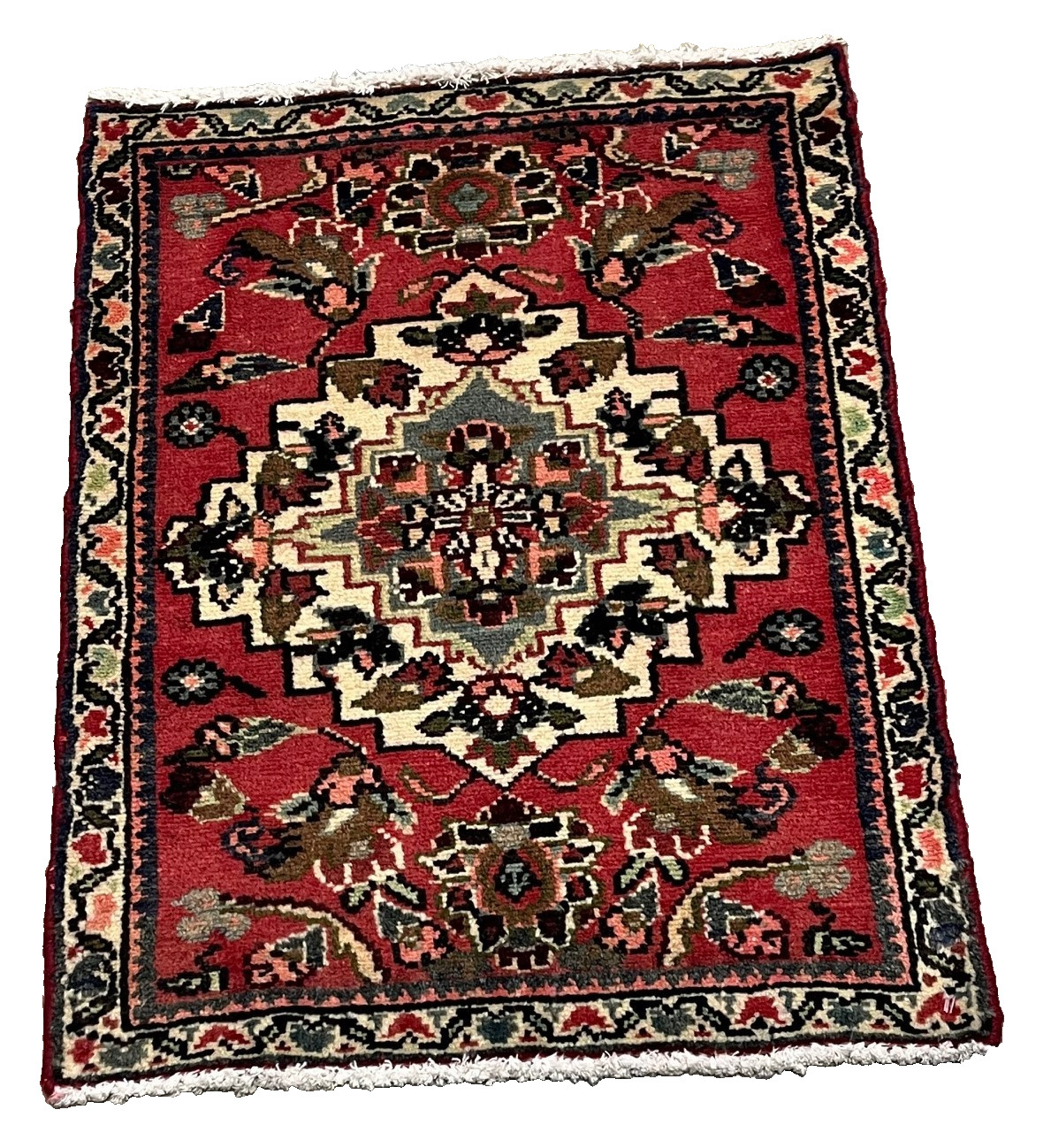 Handmade Vintage Hamadan Rug 1’9 x 2’5