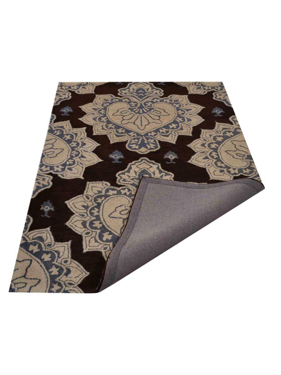 Hand Tufted Wool 5’x8′ Area Rug Floral Cream Brown BBH Homes BBK00507