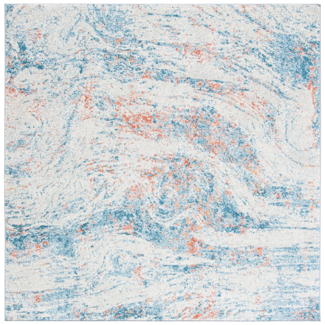 SAFAVIEH Tulum Collection TUL235A Ivory / Dark Blue Rug