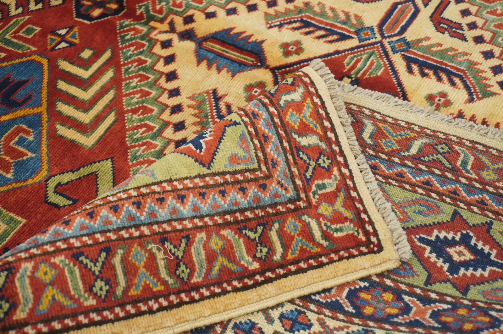 5×7 ft Red Shirvan Afghan Hand Knotted Wool Oriental Area Rug