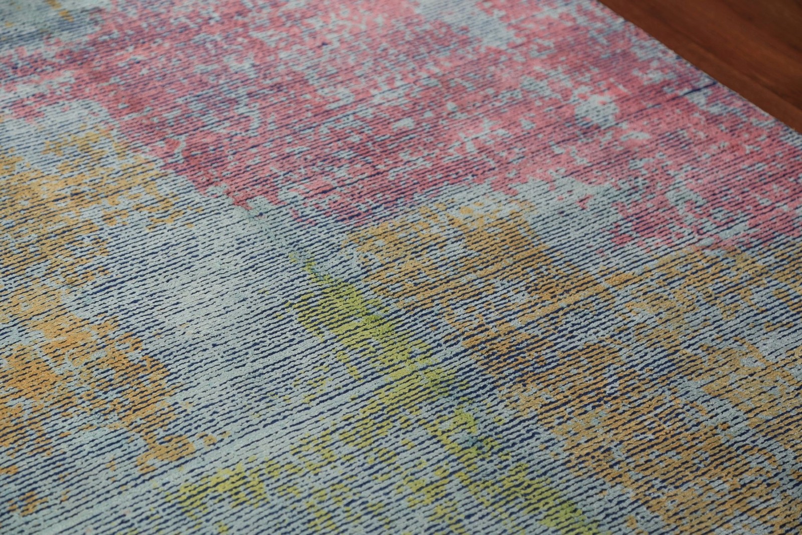 Contemporary Abstract Area Rug 5×7 Hand-knotted Wool Modern Style for Any Room