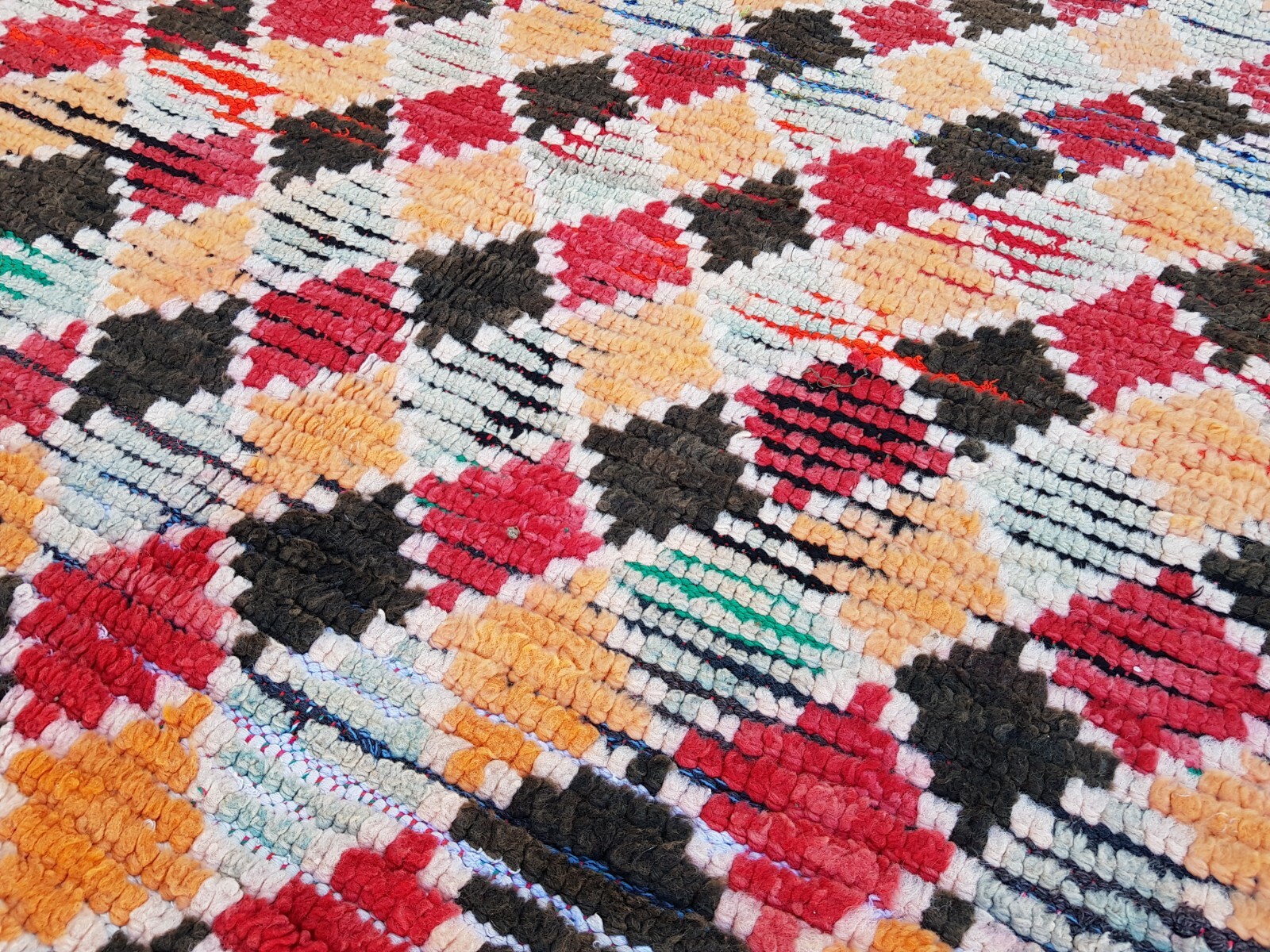 Vintage Azilal Rug – Moroccan Berber Rug – Azilal Rug 9’2″x4’3 Ft Moroccan Rug