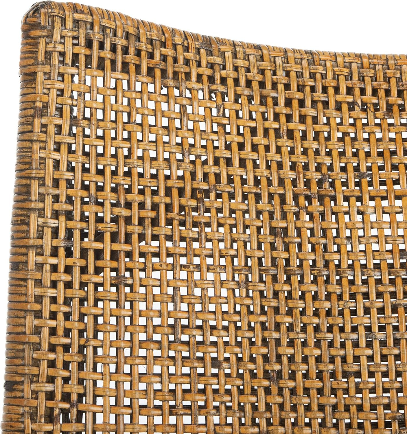 Home Collection – Gianni Brown & Black Solid Wood Rattan Arm Chair, Tropical Coa