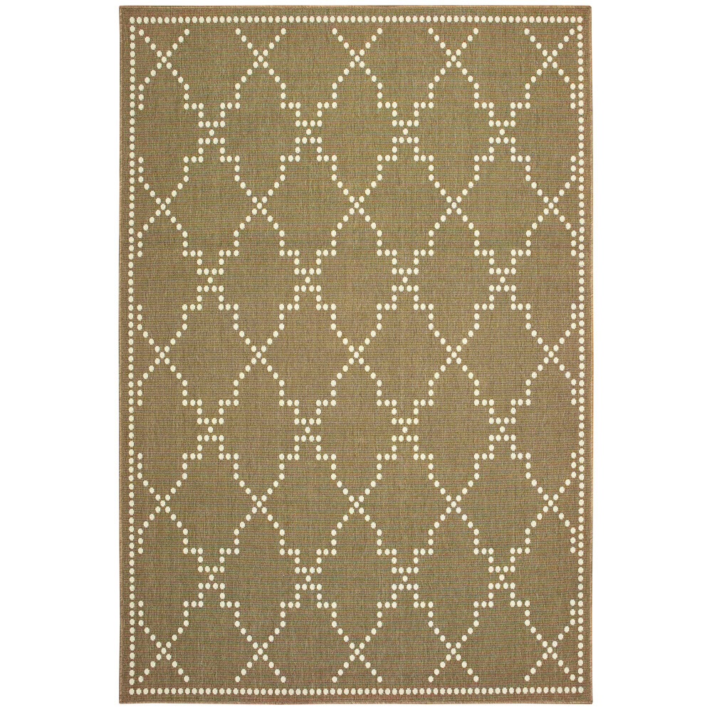 5×7 Sphinx Beige Geometric Angled Crosshatch Area Rug 7765Y – Aprx 5′ 3″ x 7′ 6″