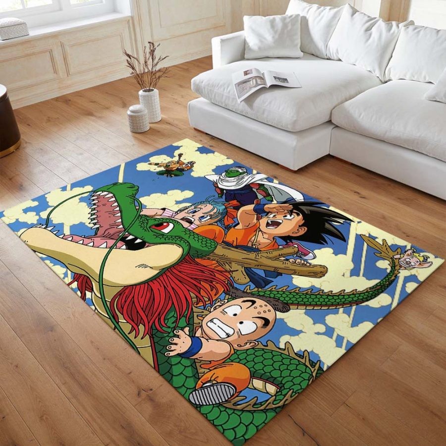 Dragon Ball Z Son Goku Anime Area Rug Carpet Living Room Bedroom Home Decor