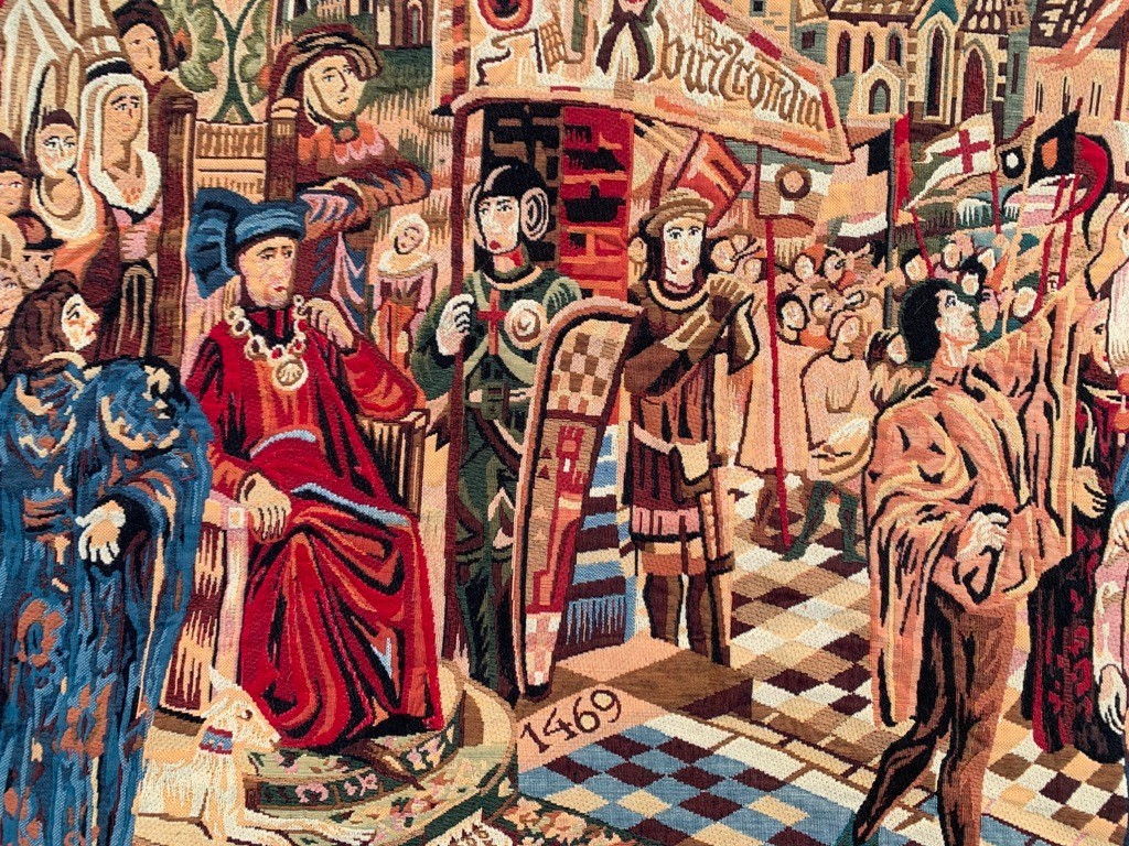 Vintage Tapestry, Royal French Tapestry Pictorial Tapestry Home Decor 2x3ft