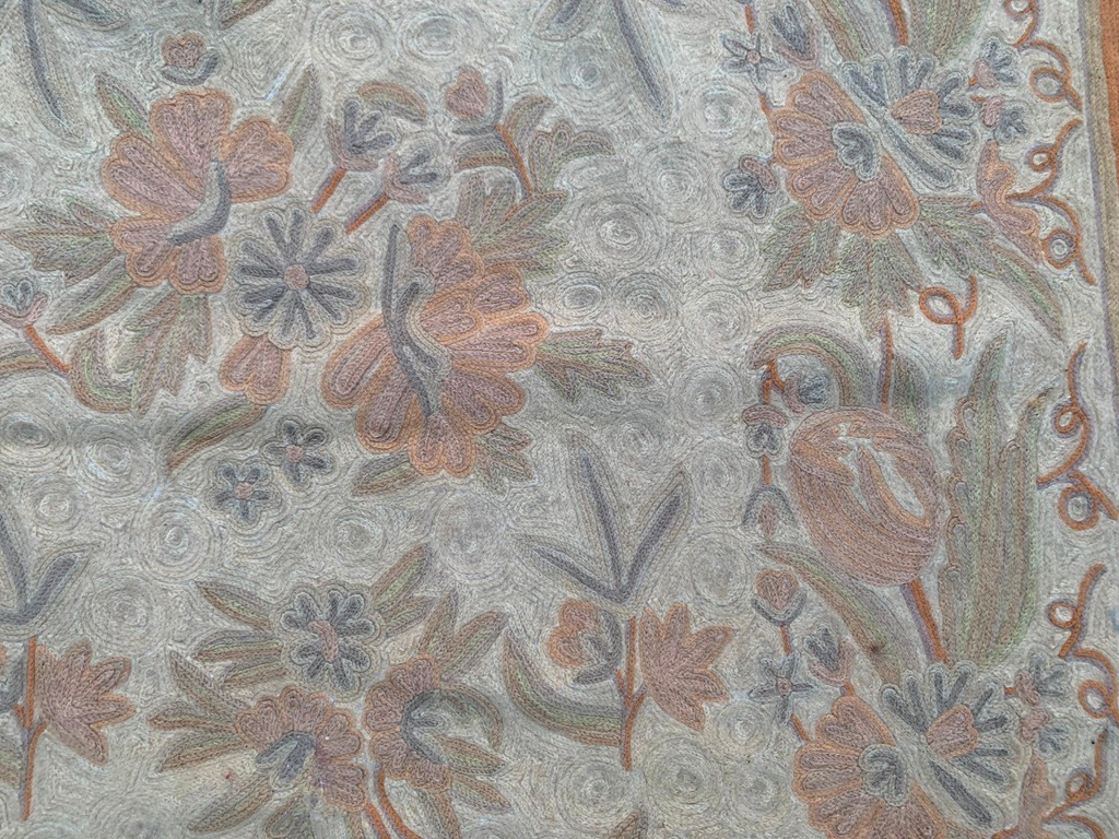 Vintage French Style Aubusson Rug Needlepoint Chain stitch Rug 3×4 ft Free Ship
